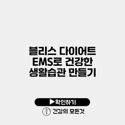 블리스 다이어트 EMS로 건강한 생활습관 만들기