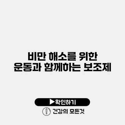 비만 해소를 위한 운동과 함께하는 보조제