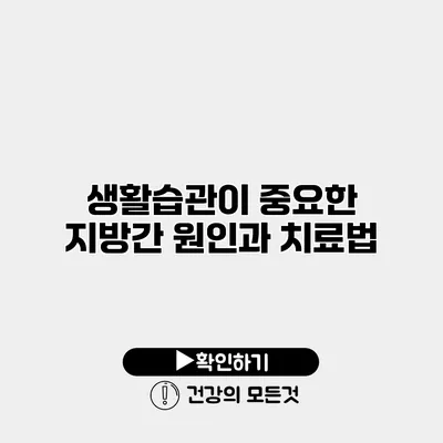 생활습관이 중요한 지방간 원인과 치료법