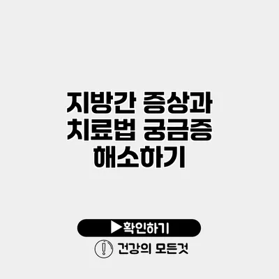 지방간 증상과 치료법 궁금증 해소하기