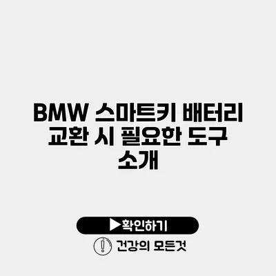 BMW 스마트키 배터리 교환 시 필요한 도구 소개