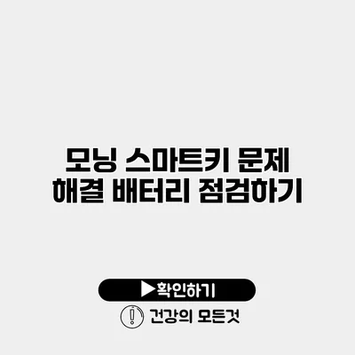 모닝 스마트키 문제 해결 배터리 점검하기