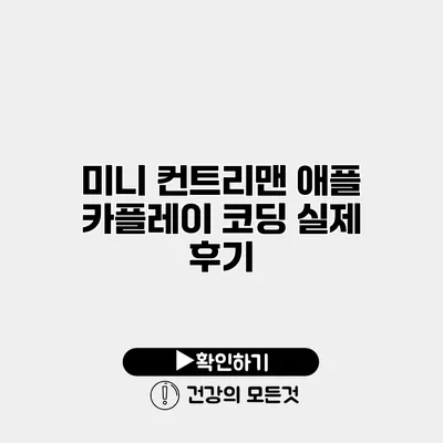 미니 컨트리맨 애플 카플레이 코딩 실제 후기