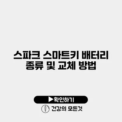 스파크 스마트키 배터리 종류 및 교체 방법