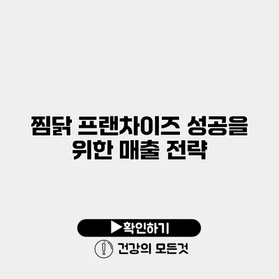 찜닭 프랜차이즈 성공을 위한 매출 전략